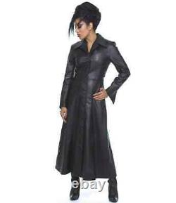 Women's genuine lambskin leather shirt dress outfit leather vintage Dress WD-39