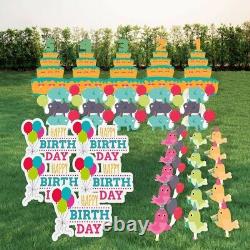 Youth Birthday Yard Card Decoration Business Starter Kit, 30 Pieces, with Stakes