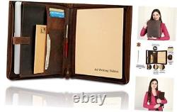 Zipper padfolio, Leather padfolio, Business Portfolio, Travel Art kit, Laptop