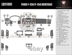 Adapte Ford F150 2004-2008 Avec La Colonne Shifter Large Wood Dash Trim Kit