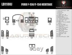 Adapte Ford F150 2004-2008 Avec Le Passe-colonne De Base En Bois Dash Trim Kit