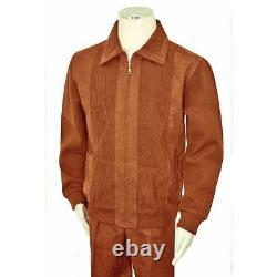 Bagazio Homme Cognac Microsuede / Sweater Zip-up Bomber Jacket Outfit