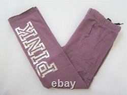 Bling Victoria Secret Rose Logo Zip Swat Strut Hoodie Boyfriend Pant Set M L XL