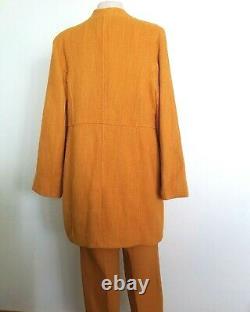 Chico’s Beautiful 2 Piece Outfit Outfit Costume Moutarde Orange Pant Sz 3 Blazer Manteau Sz 2