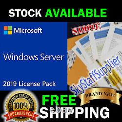 Clé de licence Windows Server 2019 x64 bits STANDARD 24 CORE + 10 CALs PACK au détail