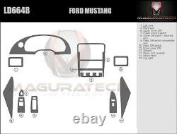 Convient À Ford Mustang 2001-2004 Large Wood Dash Trim Kit