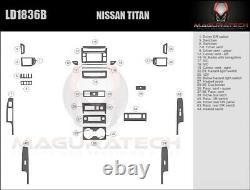 Convient Nissan Titan Crew 2016-2021 Basic Wood Dash Trim Kit 29pcs