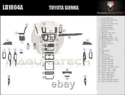 Convient Toyota Sienna 2015-2020 Large Wood Dash Trim Kit 34pcs