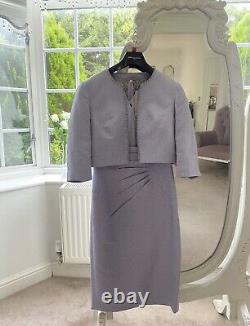 Costume de robe violette John Charles pour la mère de la mariée 26028 Tenue d'occasion 10 38 Nouvelle