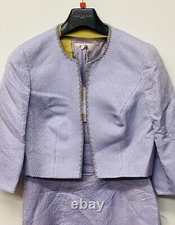Costume de robe violette John Charles pour la mère de la mariée 26028 Tenue d'occasion 10 38 Nouvelle