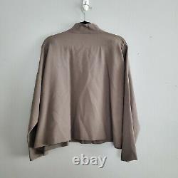 Eileen Fisher Taupe Wool 2-piece Pant Set Outfit V-neck Euc Taille Femme Moyen