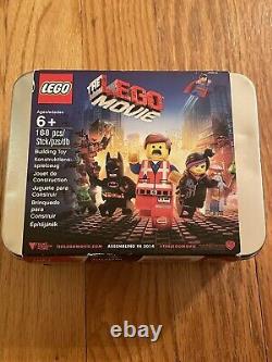 Ensemble de presse promotionnel LEGO Movie dans une boîte unique en étain RARE NEUF