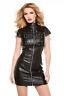 Femme Nouveau Beurre Doux Real Black Leather Sexy Top Sleeveless Outfit Sexy Dress