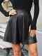 Femme Véritable Lambskin Noir Jupe En Cuir Vintage Cuir Mini Jupe Outfit 8