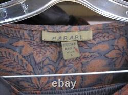 Harari Silk Asian Outfit Gris/apricot Tir Sur La Jupe Maxi Sze S/ Drapé Top Sze M