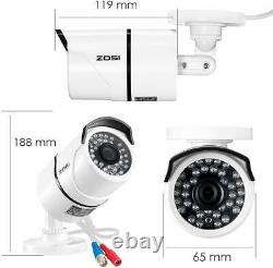 Hd 4 Caméra 1080p Tvi Dvr Outdoor Home Surveillance Security System Kit 1to Hd