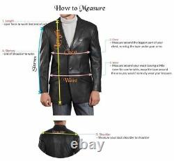 Homme Genuine Leather Blazer Soft Lambskin Real Leather Black Jacket New Outfit