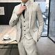 Hommes Tuxedo Outfit British Style 3pcs Costume De Soirée De Mariage D'affaires Robe Mince Nouveau