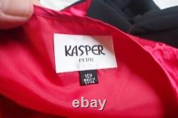 Kasper Taille Petite 10 Ensemble pour femmes 3 pièces Noir / Rouge Élégant Neuf avec étiquettes 340 $