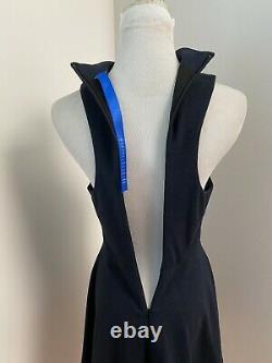Kit & Ace Monaco Robe Navy Blue Cashmere Wool Sleeveless Fit Flare Sz 2