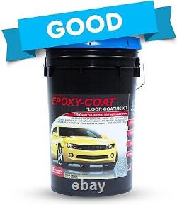Kit de revêtement de sol pour entreprise Epoxy Coat - Bon kit complet (base gris foncé) Mélange gris