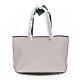 Lo & Sons Le Seville Shell 15 Saffiano Kit Light Grey Gold Grey Travel Tote