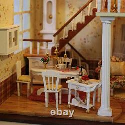 Magqoo 3d Wooden Diy Dollhouse Miniature Kit Diy House Kit With Furniture 3d Box