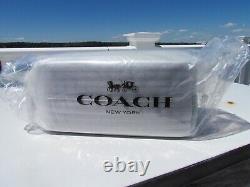 NOUVEAU kit de toilette en cuir de voyage COACH C7007 lime logo 250 $ beau robuste lumineux