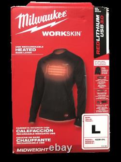 Nouveau Milwaukee 405b21l Usb Rechargeable Heatated Workin Kit De Poids Moyen Grand