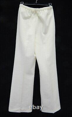 Nwt Route One Polyester MID Century Womens Pant Suit Outfit White Misss Taille 14