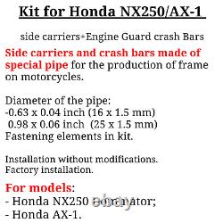 Pour Honda Nx250 Kit Barres D'écrasement Porte-support Ax-1 Pannier