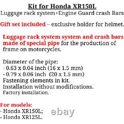 Pour Honda Xr 150 L Rack Bagage System Xr125l Crash Bars Xr150l Kit Monokey, Cadeau