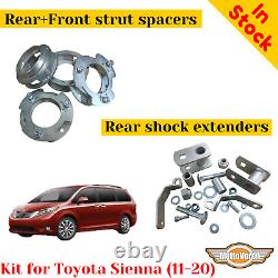Pour Toyota Sienna Kit complet de levage de suspension Rallonges d'amortisseur arrière Entretoises de jambe de force