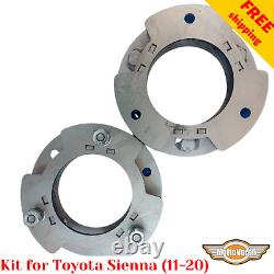 Pour Toyota Sienna, kit de rehaussement de suspension avec entretoises d'amortisseur avant et arrière.