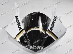 Pour Yamaha Yzf R6 2003-2004 Black White Abs Mold Kit De Fairing Pour Carrosserie