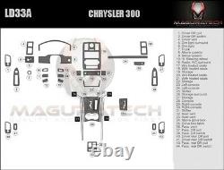 S'adapte Chrysler 300 2008-2010 Large Deluxe Wood Dash Trim Kit