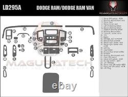 S'adapte Dodge Ram 1500 2002-2005 Large Deluxe Wood Dash Trim Kit