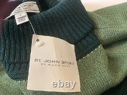 St. John Sport Marie Laine Outfit Grand 2 Pc. Set Pant Sweater Vert