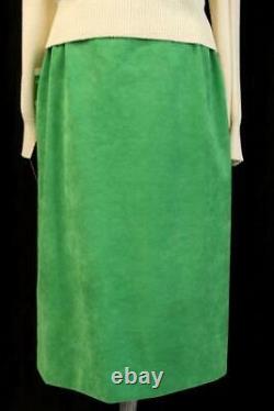 T.n.-o. Vintage Ultrasuede Vert 5pc Set Outfit LILLI Ann Pant Jupe Taille Grande 14