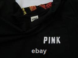 T-shirt à paillettes BLING Victoria Secret Pink RAINBOW, taille L, ensemble legging pantalon XL avec feuille.