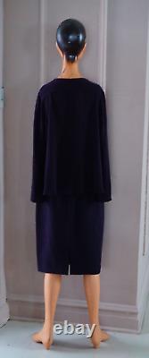 Tenue de blouse et jupe violette pour femme de Giorgio Armani en crêpe de soie 100% magnifique