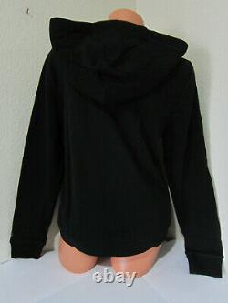 Victoria Secret Rose Black Logo Pullover Hoodie Suat Sirt Jogger Pant L XL Set