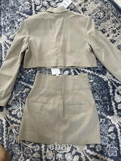 Zara Lin Cropped Blazer & Jupe Co Ord Matching Set Outfit Taille M Bnwt 169 $